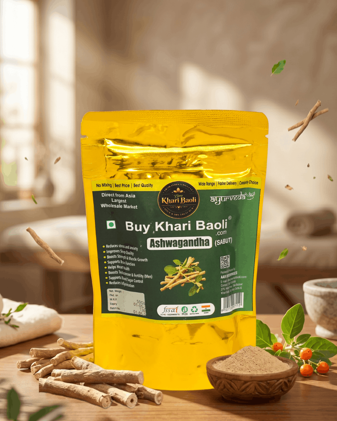 ASHWAGANDHA(SABUT/WHOLEROOT)