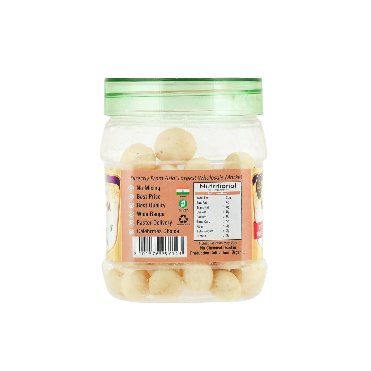 Jar of white round candies