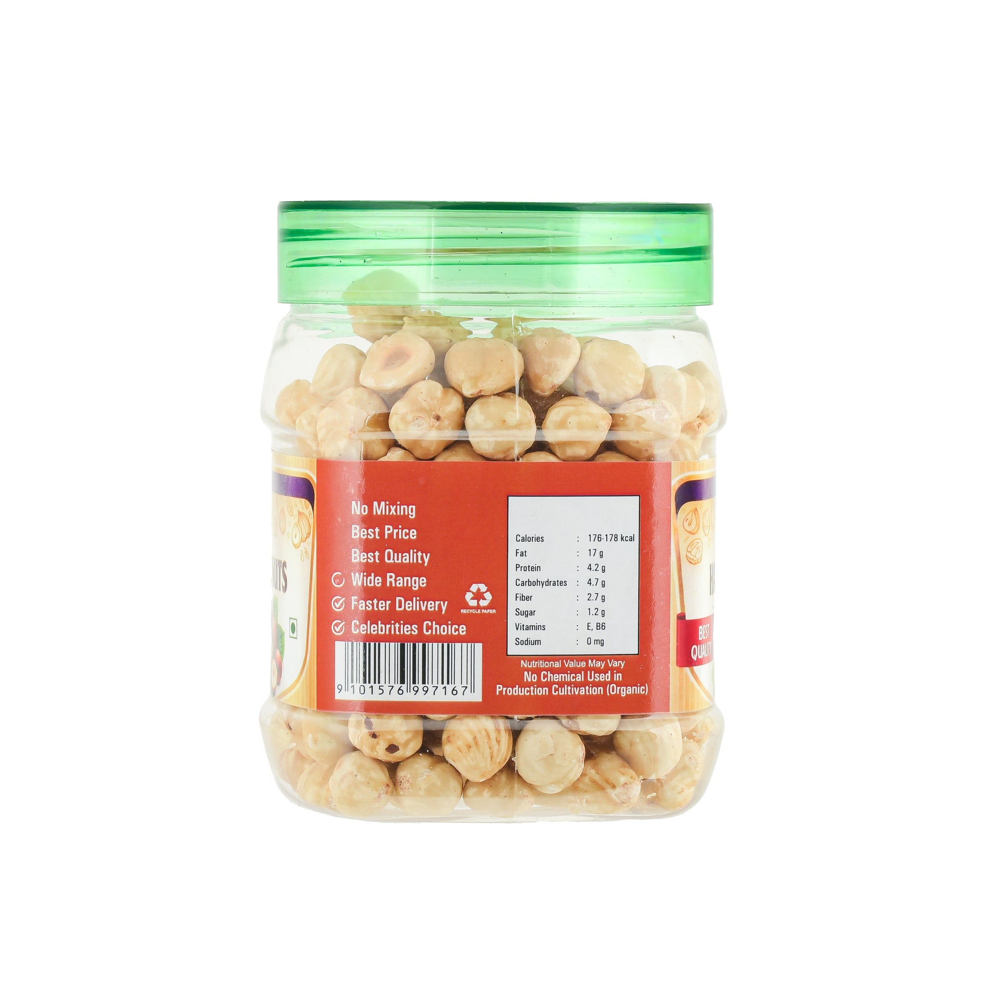 Jar of roasted chickpeas