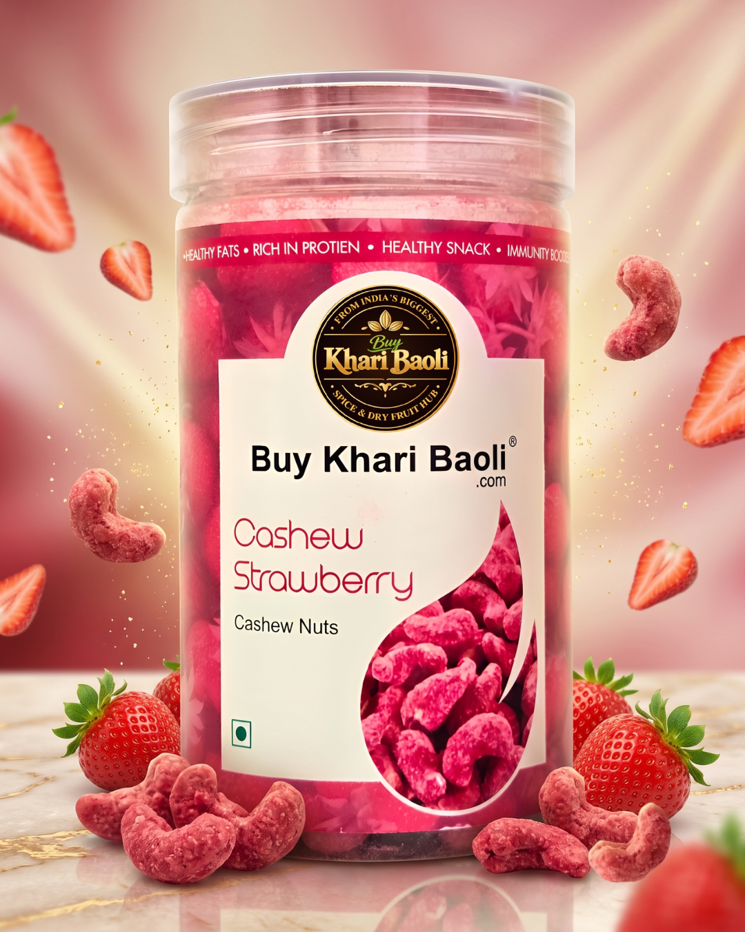Strawberry Cashew Crunch(Kaju)
