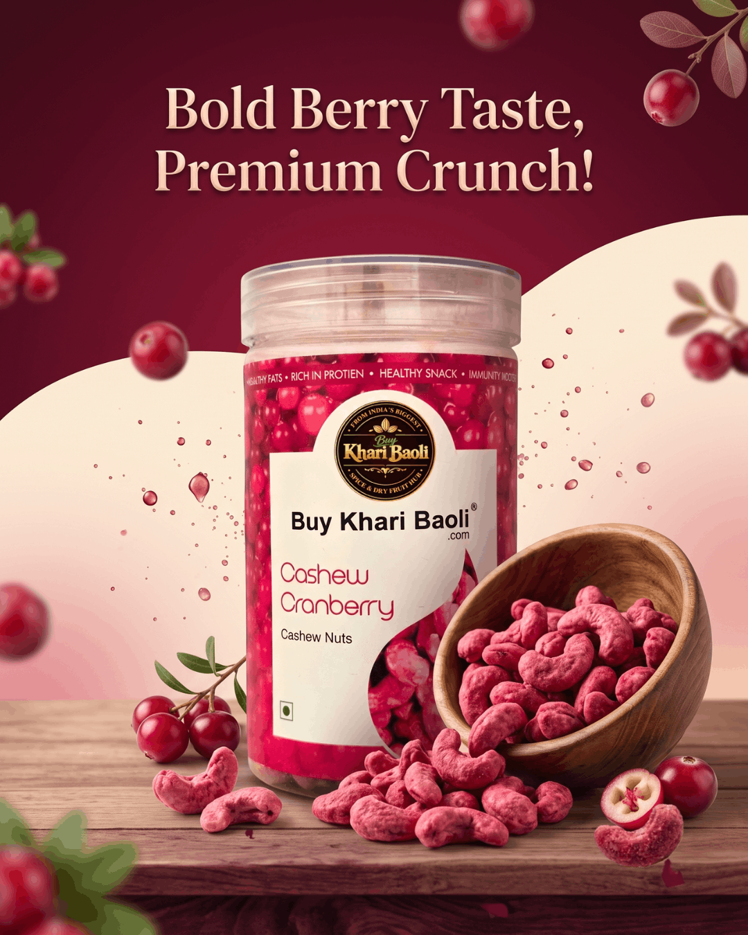 Cranberry Cashew Crunch(Kaju)