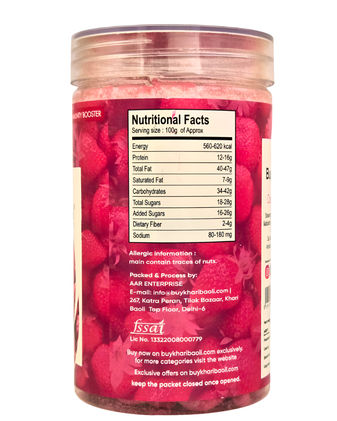 Strawberry Cashew Crunch(Kaju)