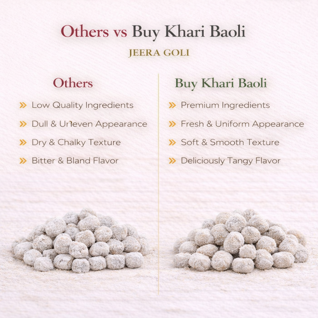 comparison of Jeera Goli 