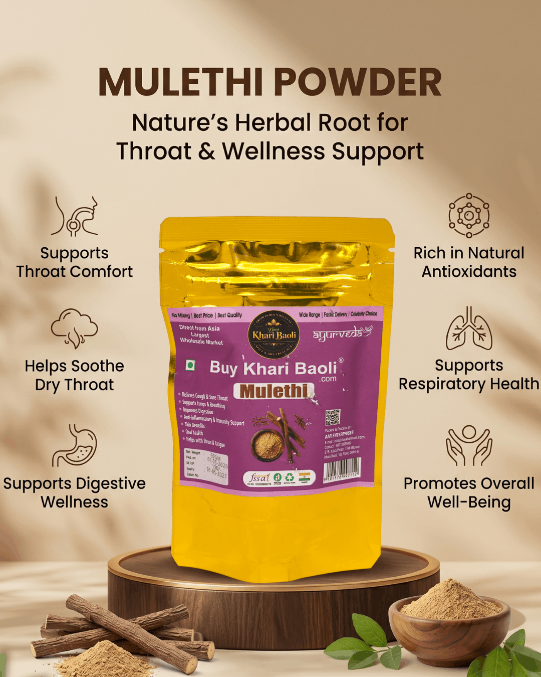 MULETHI (LICORICE ROOT)