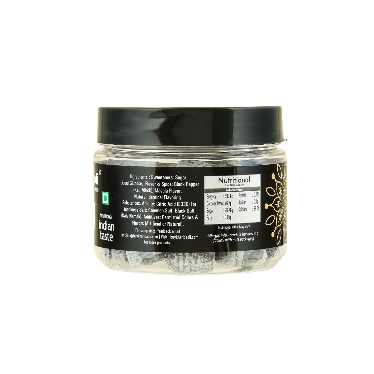 Jar of Nutrihand product with black lid on a white background
