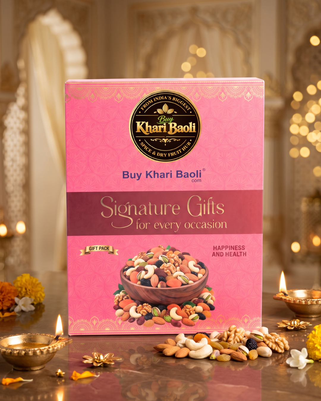 Festive Happiness (Executive) - 4-in-1 Dry Fruit & Trail Mix Hamper (600g)