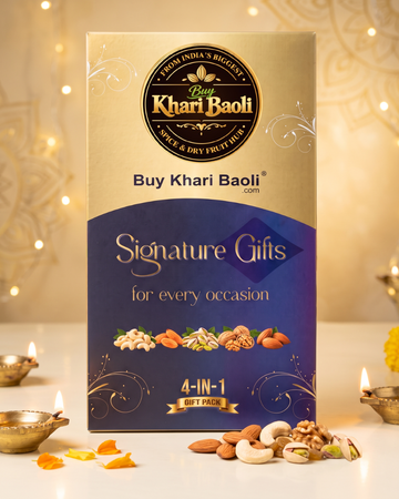 Signature Gift Box (Silver) - Luxury 2kg Dry Fruit Assortment