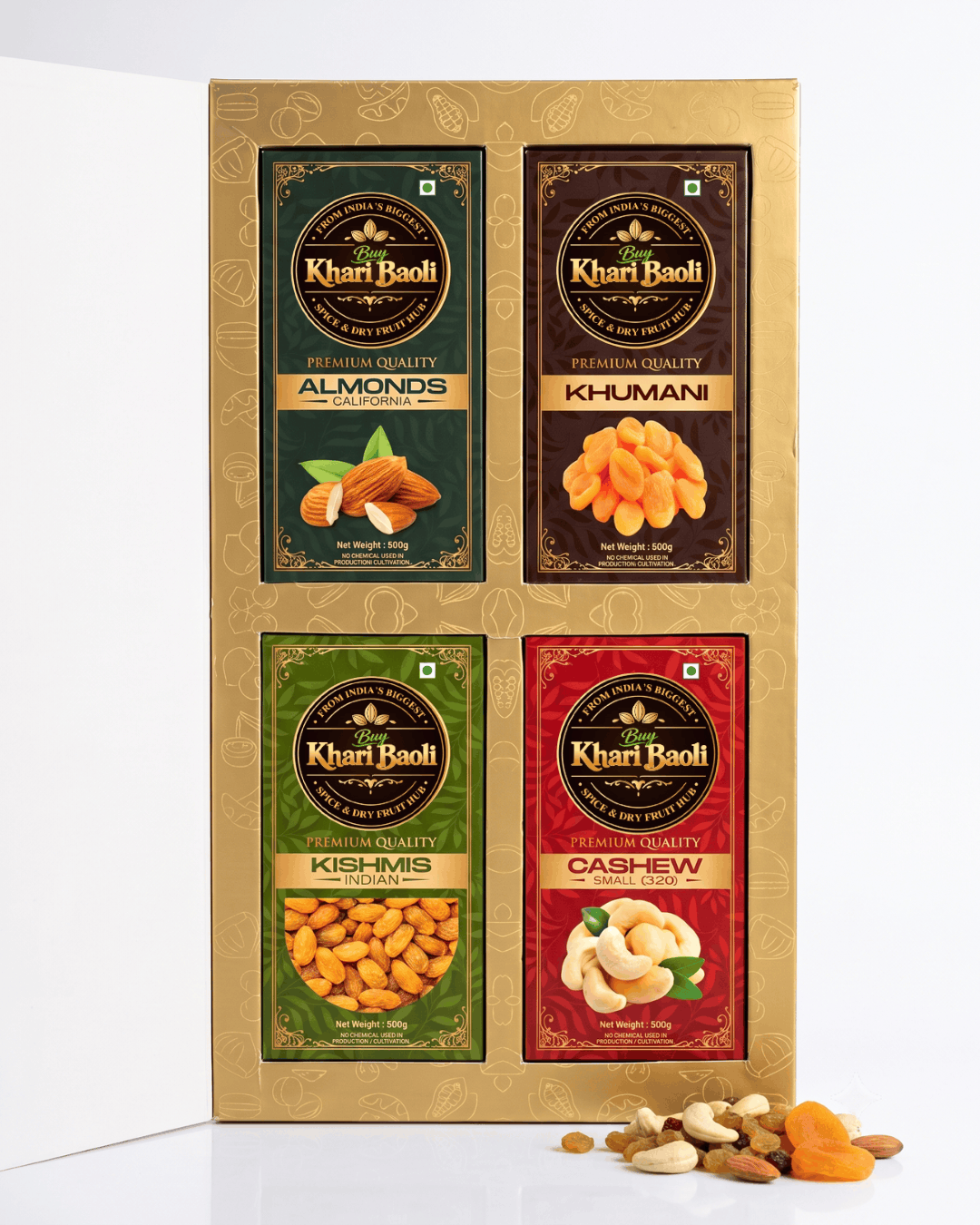 Signature Gift Box (Silver) - Luxury 2kg Dry Fruit Assortment