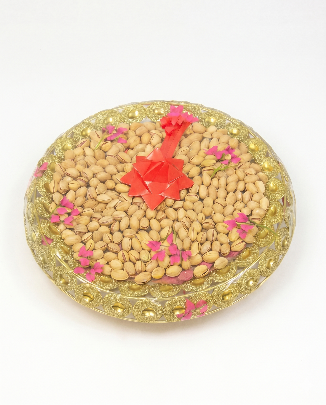 Premium Irani Pistachio Golden Gift Thaali
