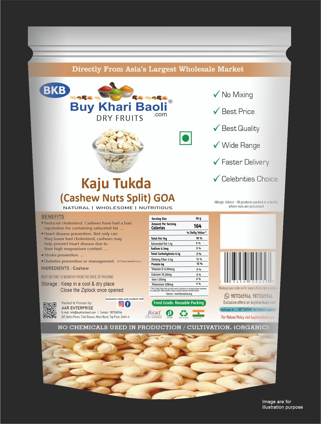 Kaju Tukda (Cashew Nuts Split) GOA