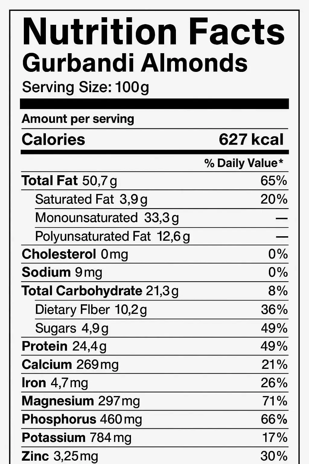 Gurbandi Giri Almond Badam (60%+ oil content) - Image 3