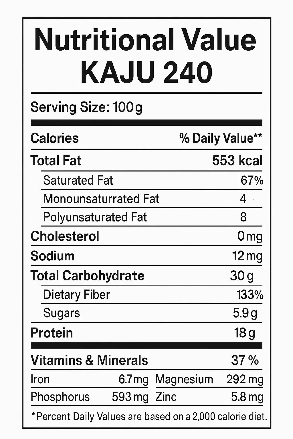 Kaju No 240 Medium Size (Premium) GOA - Image 4