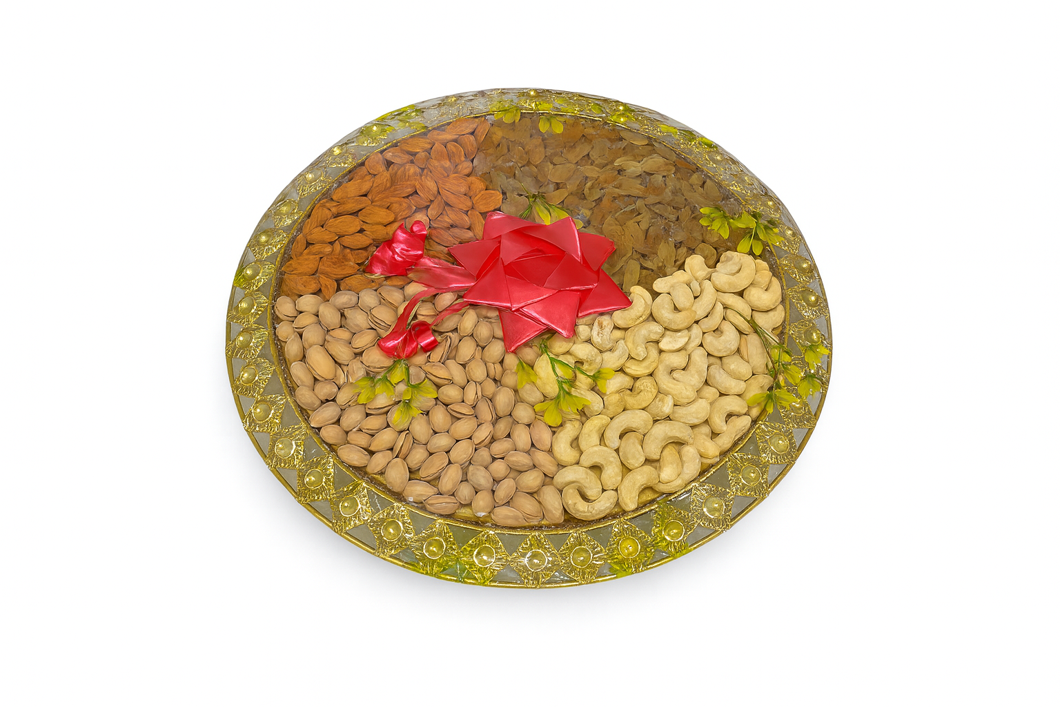GOLD PLATED MIX DRY FRUITS THAALI